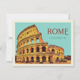 Ilustração do colosso de Roma Itália Cartão postal
