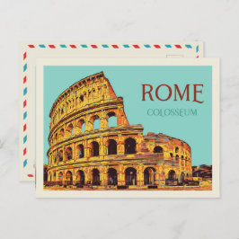 Ilustração do colosso de Roma Itália Cartão postal