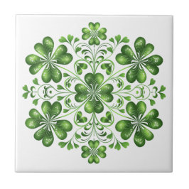 Ilustração do Damasco Celta Verde Irlandês