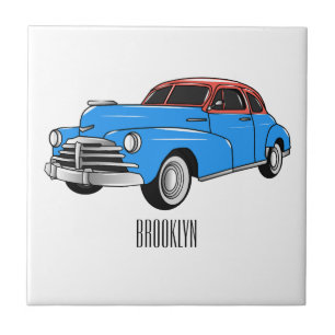 Ilustração do desenho animado Classic car 1948