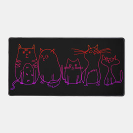 Ilustração do desenho de arte de gangue Cat Line