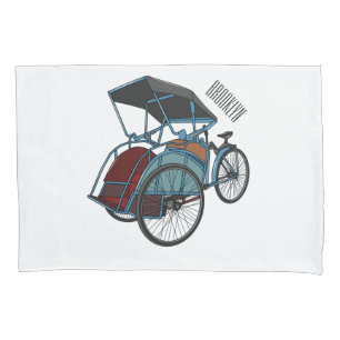 Ilustração do desenho do rickshaw Ciclo