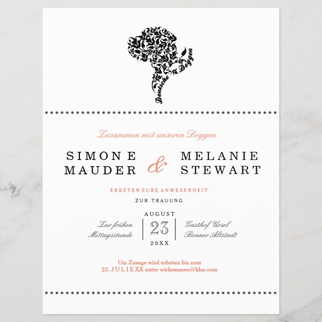 Ilustração do Einladung Flyer Deutsche Doggen (Verso)