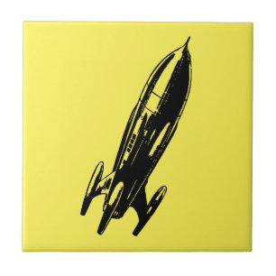 Ilustração do Foguete do Spaceship Retro