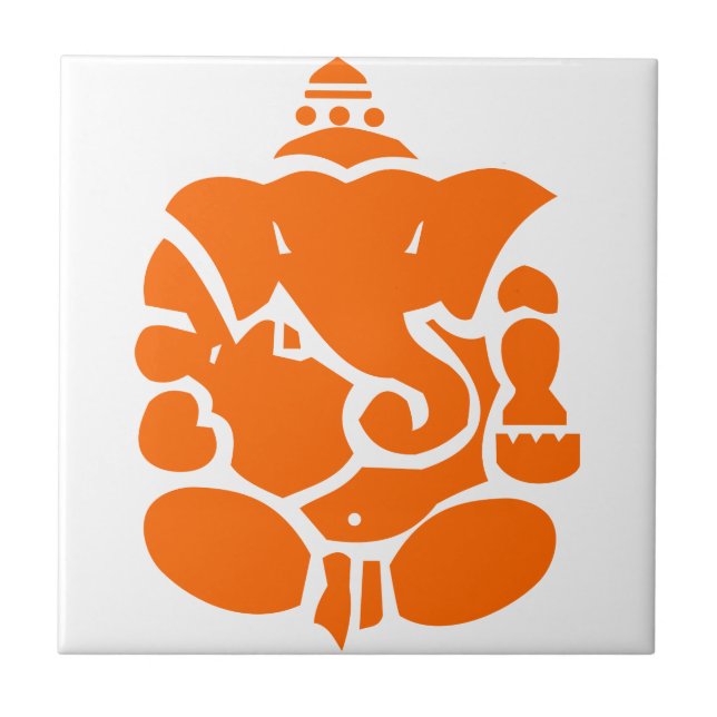 Ilustração do Ganesha Laranja (Frente)