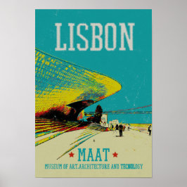 Ilustração do museu do MAAT de Lisboa Poster Portu