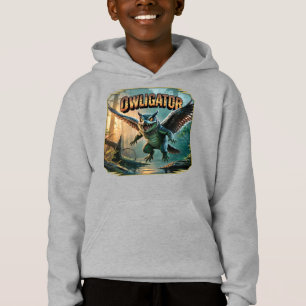 Ilustração do Owligator – Coruja Jacaré Engraçado