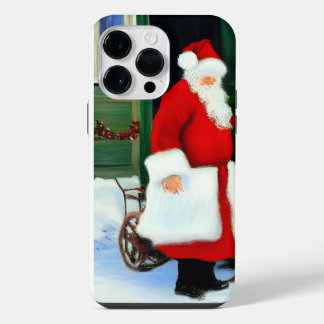 Ilustração do Papai Noel Estojo para iPhone 14 Pro