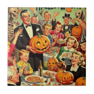 Ilustração do Partido Vintage Halloween