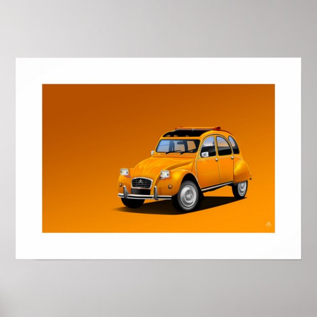 Ilustração do Poster Citroen 2CV (Frente)