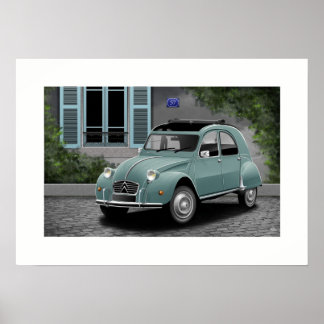 Ilustração do Poster Citroen 2CV