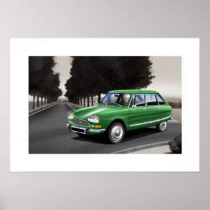Ilustração do poster do Ami 8 de Citroen