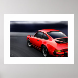 Ilustração do poster do cupé de 911 esportes de