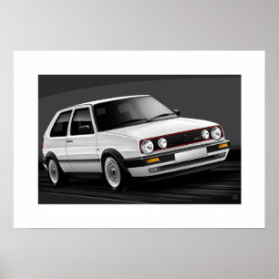 Ilustração do Poster Golf GTI mk2