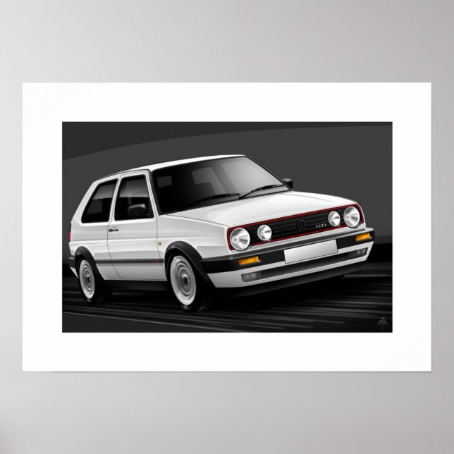 Ilustração do Poster Golf GTI mk2 (Frente)