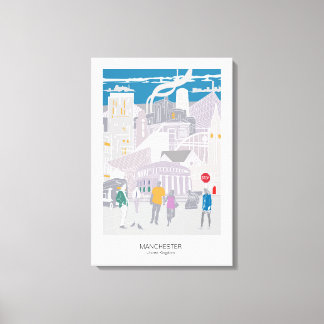 Ilustração do Skyline do Canvas Manchester