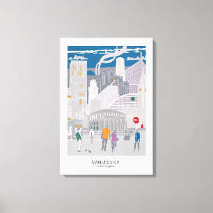 Ilustração do Skyline do Canvas Manchester