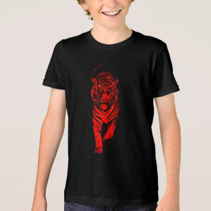 Ilustração do Tigre Vermelho – Arte Ousada de Anim