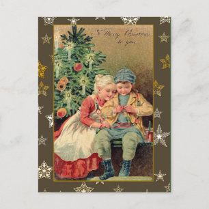 Ilustração do Victorian em cartões de Natal
