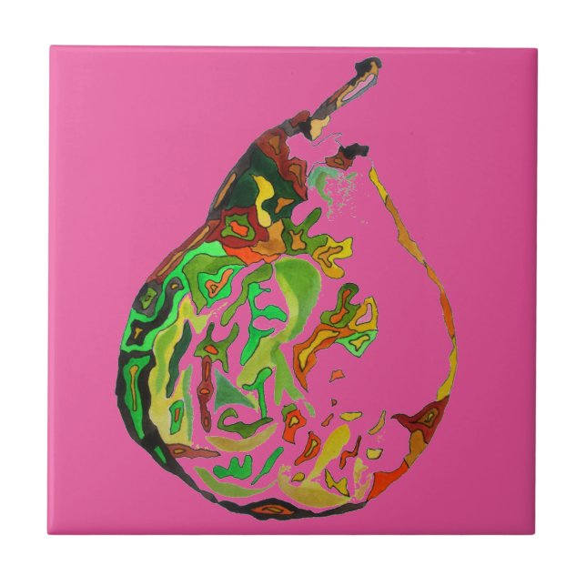 Ilustração do watercolour do pop art da fruta da (Frente)