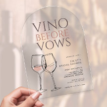 Ilustração Doodle Vino Antes dos Votos Chá de Noiv