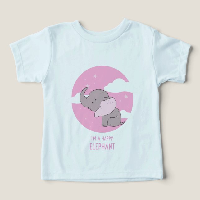 Ilustração "Elefante Feliz", Crianças Células Cor- (Design frontal)
