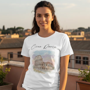 Ilustração em Aquarela do Coliseu Roma