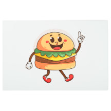 Ilustração Engraçada de Burger de Cartoons
