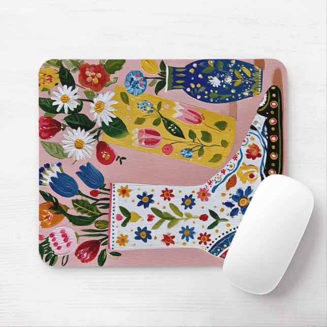 Ilustração estética de Mouse Pad antiderrapante (Com mouse)