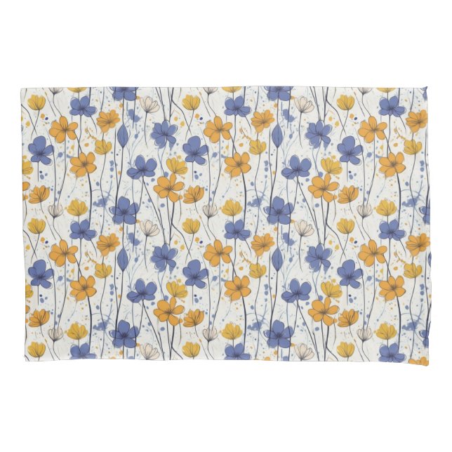 Ilustração floral, flores silvestres abstrato, mod (Frente)
