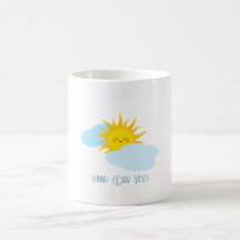 Ilustração Gira do Sorriso Solar com Caneca de Tex
