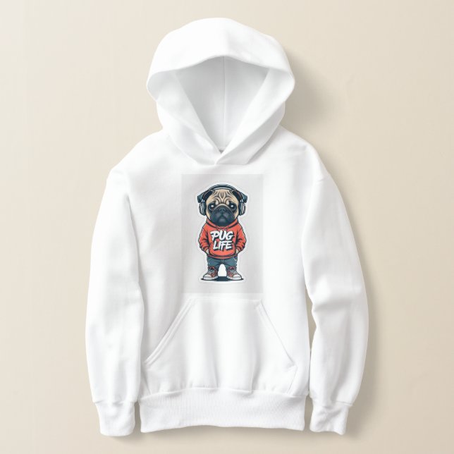 Ilustração legal de cão de hip hop Hoodie (Postura )
