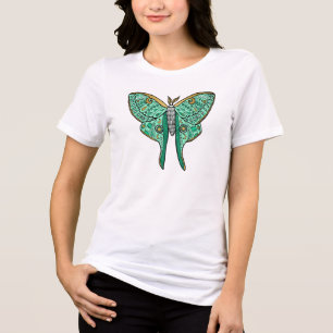 Ilustração Luna Moth - Verde e Dourada