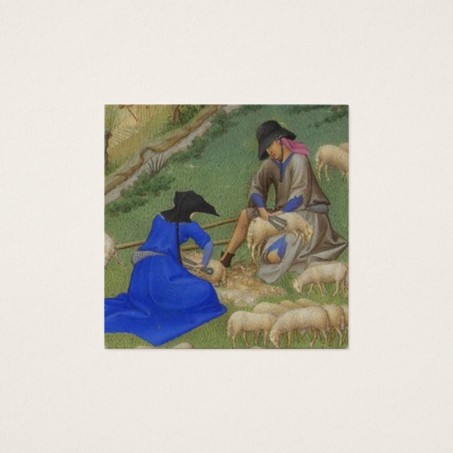 Ilustração medieval de partilha de ovelhas (Frente)