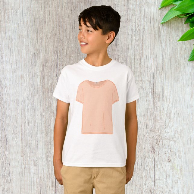 Ilustração Minimalista de Camiseta de Pêssego  (Criador carregado)