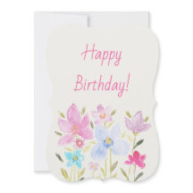 Ilustração Moderna de Aquarela de Flor Selvagem