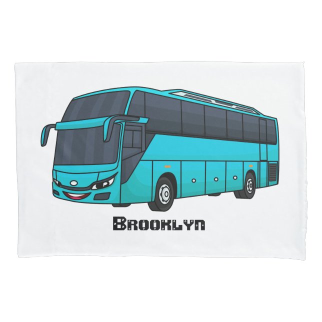 Ilustração moderna do desenho animado do ônibus de (Frente)