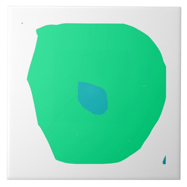 Ilustração mono folha Azulejo cerâmico (Frente)