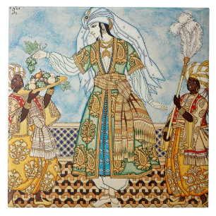 Ilustração "Mulheres Persas" por Ivan Bilibin