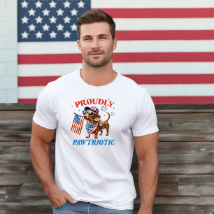 Ilustração Orgulhosa de Dachshund Pawtriótico