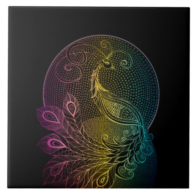 Ilustração pacífica Colorida Art Nouveau Midnight (Frente)