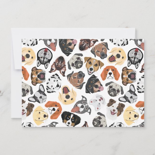 Ilustração Padrões doces Cães Domésticos (Frente)