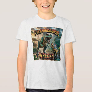 Ilustração Piranhasaurus Wrecks – Engraçado Assust