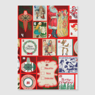 Ilustração Quadrada do Bloco de Advento de Natal A