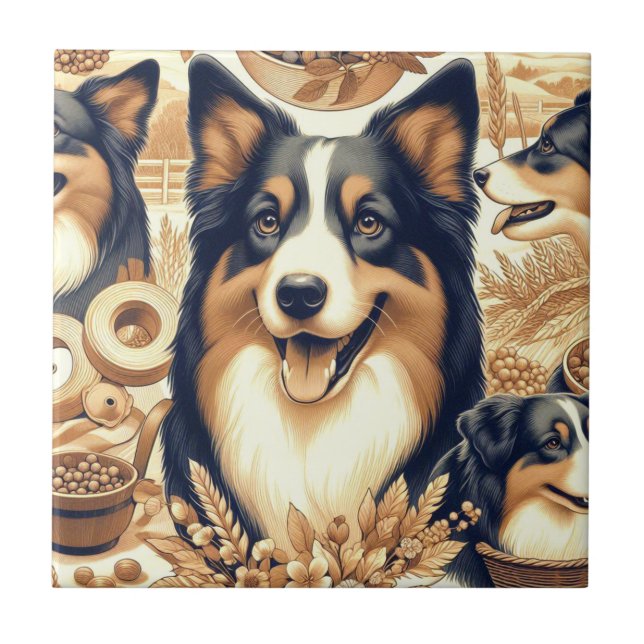 Ilustração Retro-australiana de Shepherd (Frente)