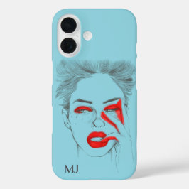 Ilustração Retroativa Personalizada - Azul-bebê
