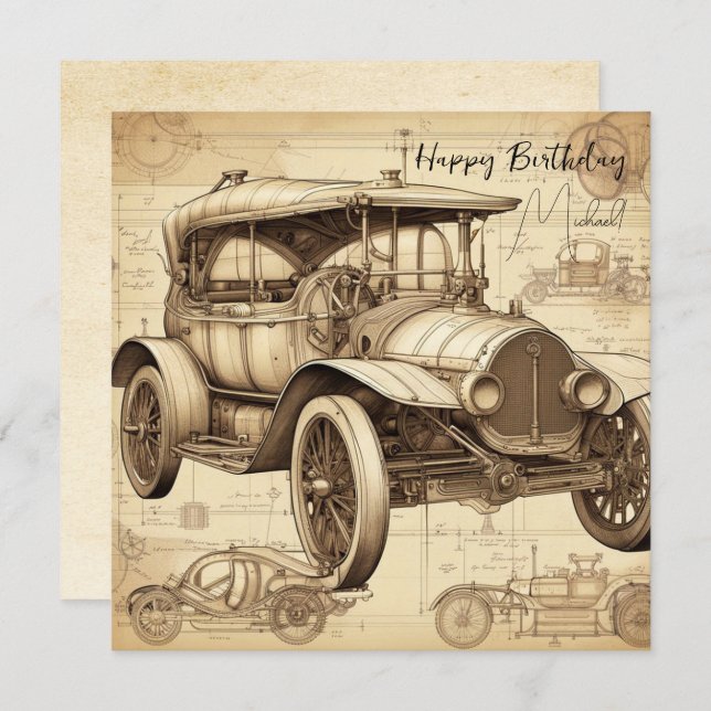 Ilustração Tacot Faux Vintage personalizada SC (Frente/Verso)