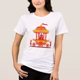 Ilustração Tradicional Hindu da Carruagem Rath Yat