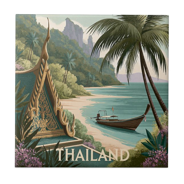 Ilustração Tropical da Tailândia (Frente)