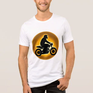 Ilustração Vibrante de um Motociclista Pilotando